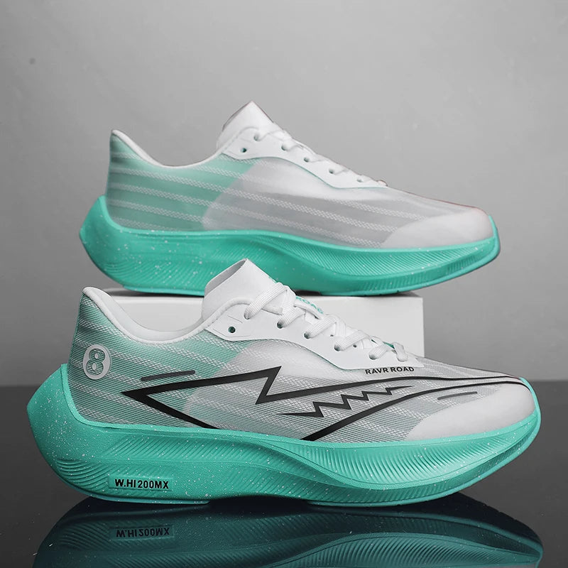 🟡Tenis deportivos para hombre, zapatillas para correr con placa de carbono y palma completa, zapatillas de entrenamiento para atletismo absorbentes de golpes para carreras de maratón para hombre y mujer