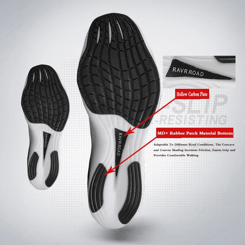🟡Tenis deportivos para hombre, zapatillas para correr con placa de carbono y palma completa, zapatillas de entrenamiento para atletismo absorbentes de golpes para carreras de maratón para hombre y mujer