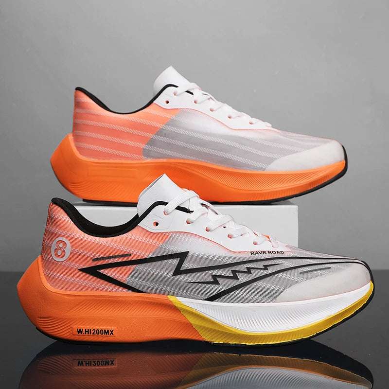 Tenis deportivos para hombre, zapatillas para correr con placa de carbono y palma completa, zapatillas de entrenamiento para atletismo absorbentes de golpes para carreras de maratón para hombre y mujer