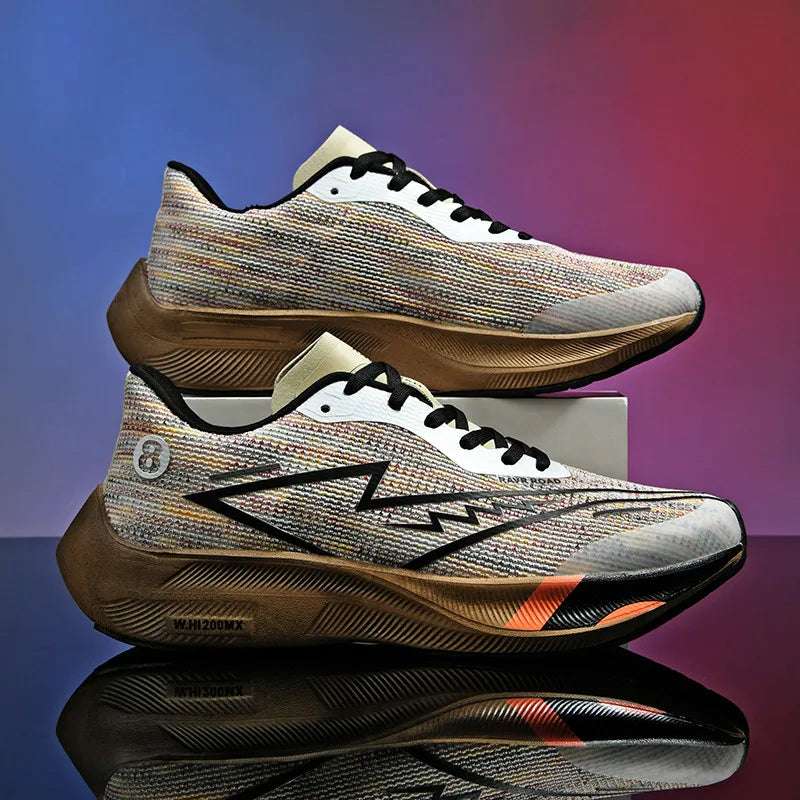 Tenis deportivos para hombre, zapatillas para correr con placa de carbono y palma completa, zapatillas de entrenamiento para atletismo absorbentes de golpes para carreras de maratón para hombre y mujer