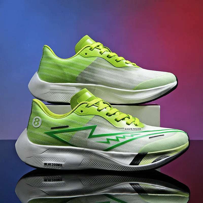 Tenis deportivos para hombre, zapatillas para correr con placa de carbono y palma completa, zapatillas de entrenamiento para atletismo absorbentes de golpes para carreras de maratón para hombre y mujer
