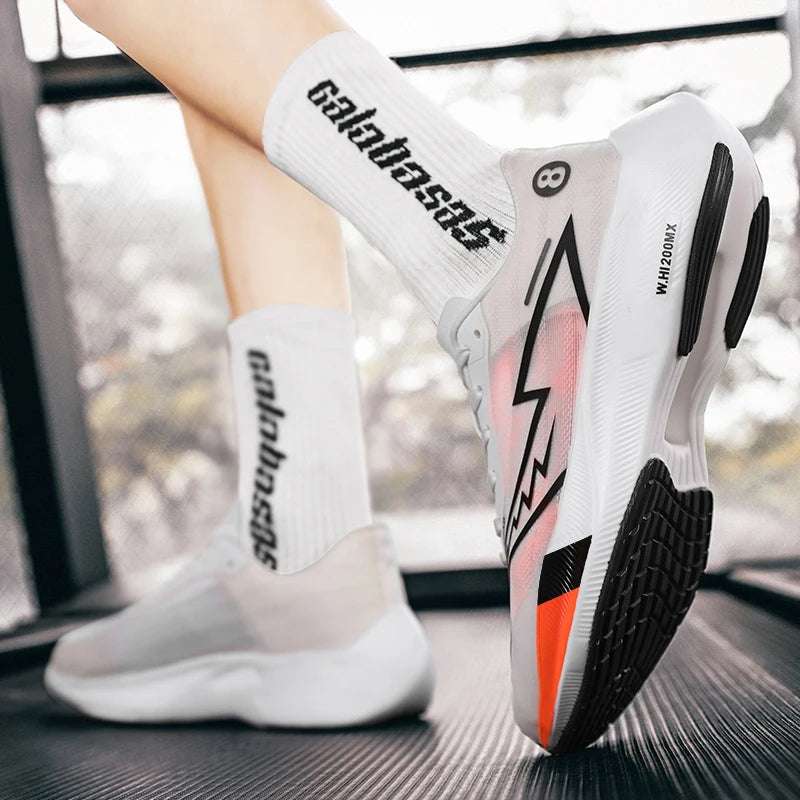 Tenis deportivos para hombre, zapatillas para correr con placa de carbono y palma completa, zapatillas de entrenamiento para atletismo absorbentes de golpes para carreras de maratón para hombre y mujer