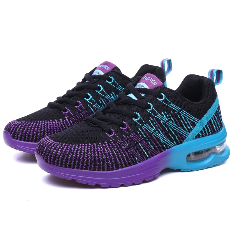 🟡 Tenis para mujer, zapatillas deportivas de malla con aumento de altura de 4CM con cojín de aire para Fitness, zapatillas deportivas transpirables para caminar para mujer