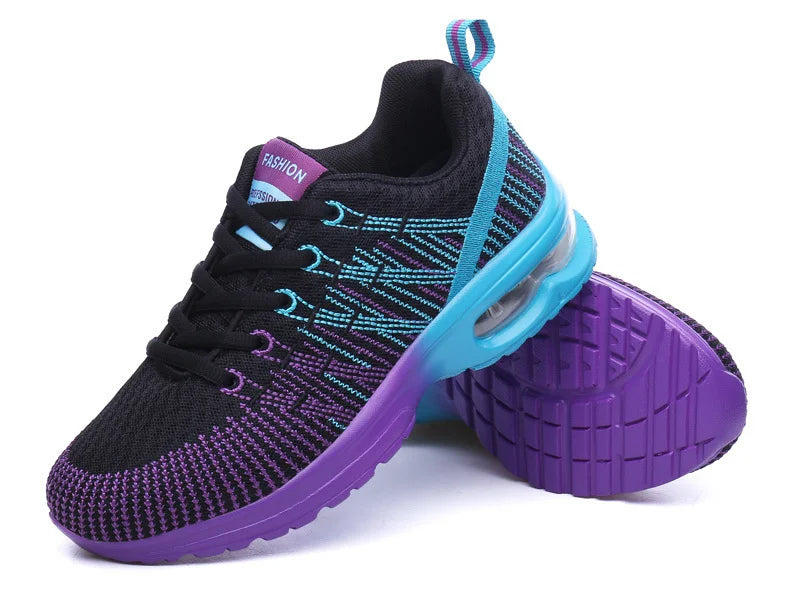 🟡 Tenis para mujer, zapatillas deportivas de malla con aumento de altura de 4CM con cojín de aire para Fitness, zapatillas deportivas transpirables para caminar para mujer