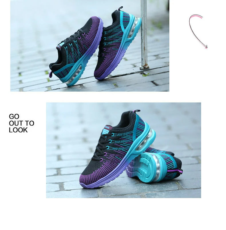 🟡 Tenis para mujer, zapatillas deportivas de malla con aumento de altura de 4CM con cojín de aire para Fitness, zapatillas deportivas transpirables para caminar para mujer