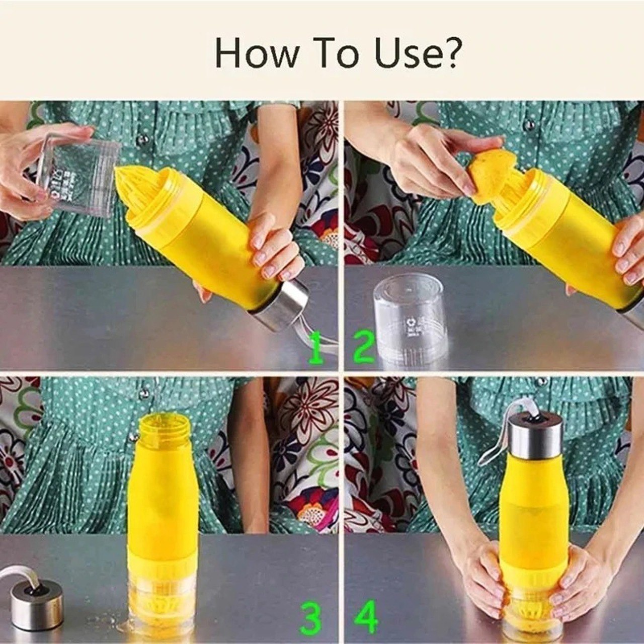 Termo Botilito 650ml Exprimidor Limonada