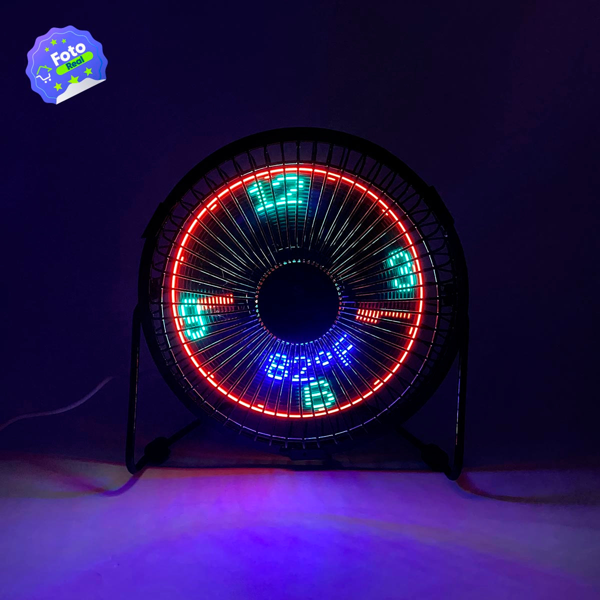Ventilador Reloj LED USB