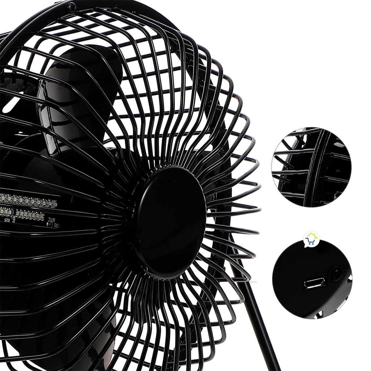 Ventilador Reloj LED USB