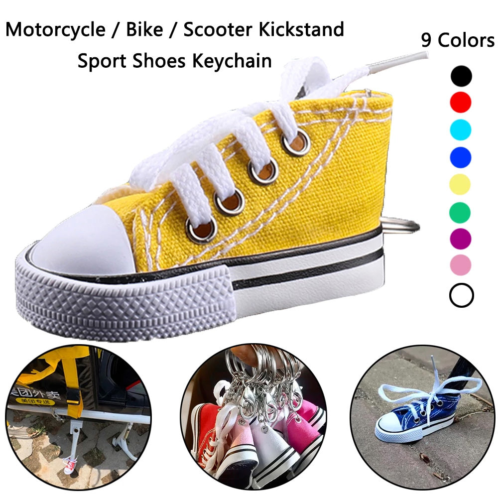 🟡 Zapatico para moto, protector gato de moto, Soporte lateral para motocicleta de 7,5 cm, cubierta creativa para trípode, Mini zapato, soporte para pie de bicicleta, soporte para motocicleta, decoración, piezas de motocicleta
