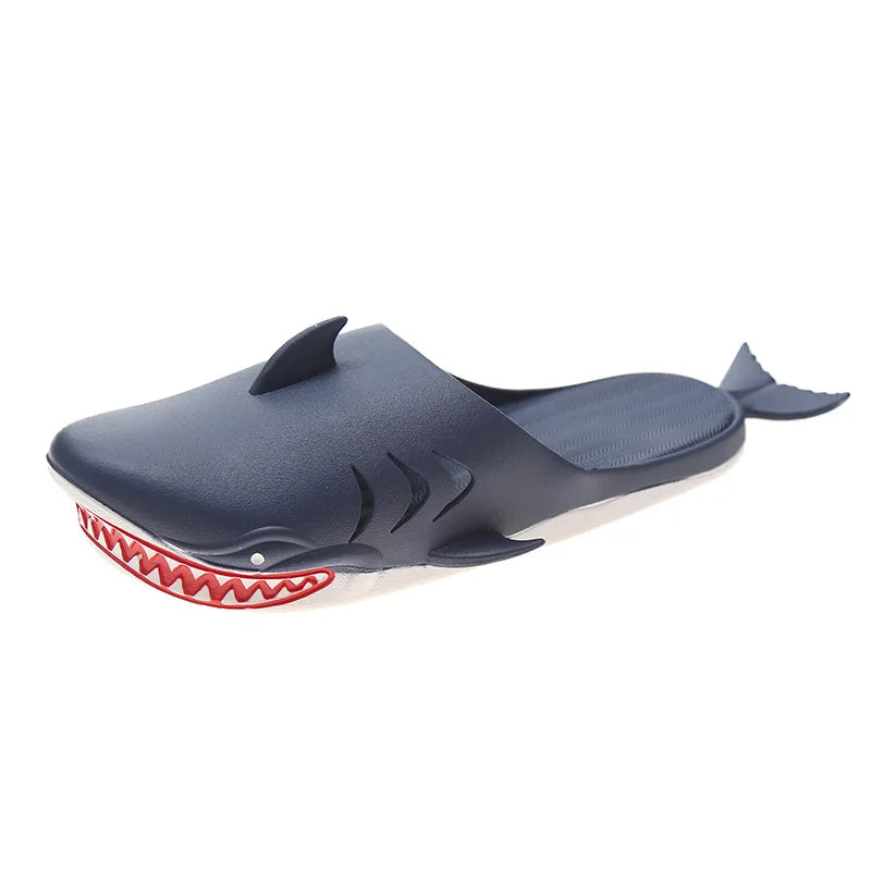 🟡 Chanclas de dibujos animados Unisex, sandalias de playa antideslizantes para exteriores tiburón