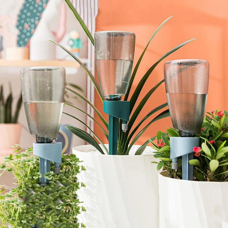 🟡 Nuevo Dispositivo automático de riego de flores para jardín, velocidad ajustable, riego por goteo, maceta, dispositivo de riego por goteo suculento