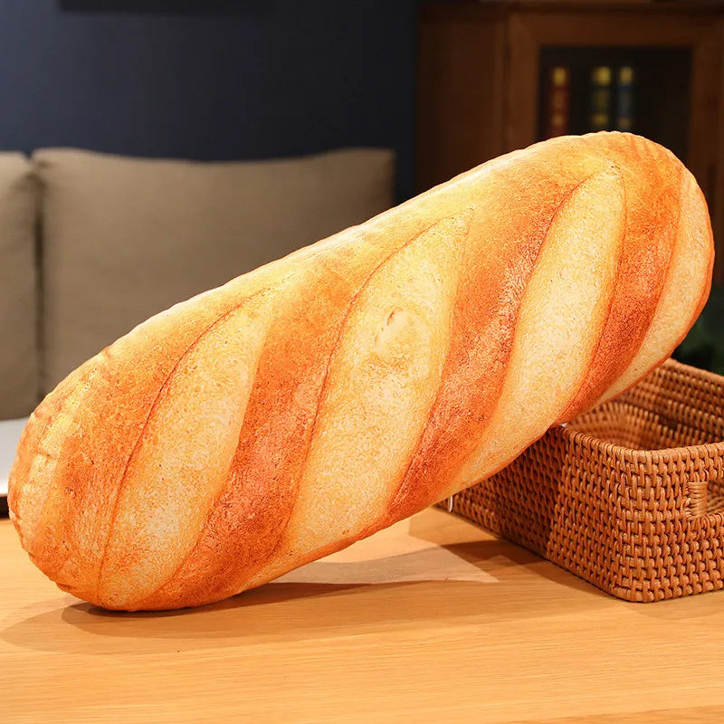 🟡 Almohada de Peluche de pan francés de 50 cm, Peluche de comida, compañero para dormir, regalo para cualquier ocasión