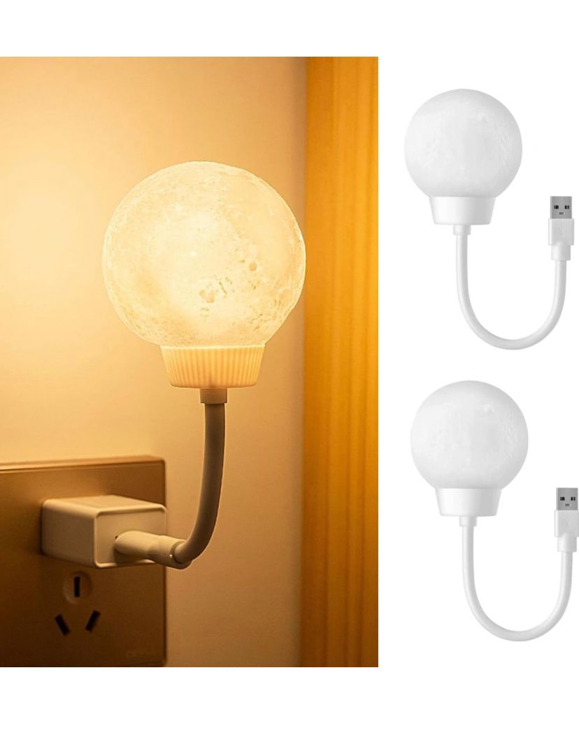 Lámpara Luz Led Luna Con Usb Decoración Flexible