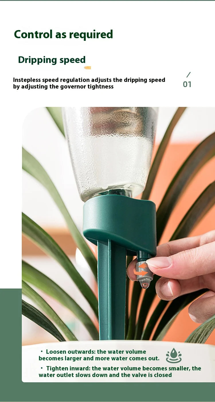 🟡 Nuevo Dispositivo automático de riego de flores para jardín, velocidad ajustable, riego por goteo, maceta, dispositivo de riego por goteo suculento