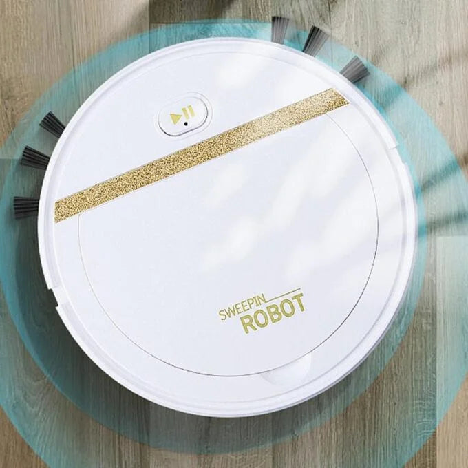 Mini Aspiradora Robotina Robótica Residuos Barridos Robot Blanco