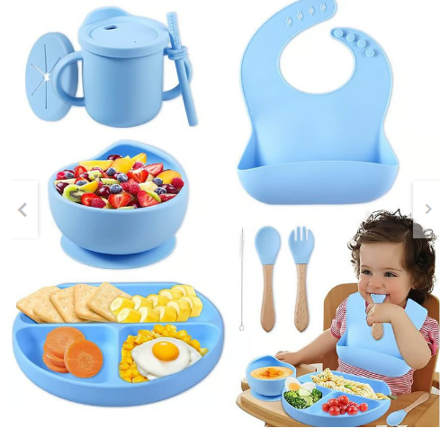 Set de vajilla para bebe en silicona