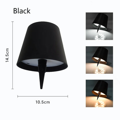 🟡 Lámpara de mesa inalámbrica, Base LED para botella de vino, jarrones recargables, interruptor táctil, lámpara de comedor para Bar