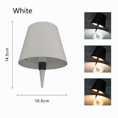 🟡 Lámpara de mesa inalámbrica, Base LED para botella de vino, jarrones recargables, interruptor táctil, lámpara de comedor para Bar