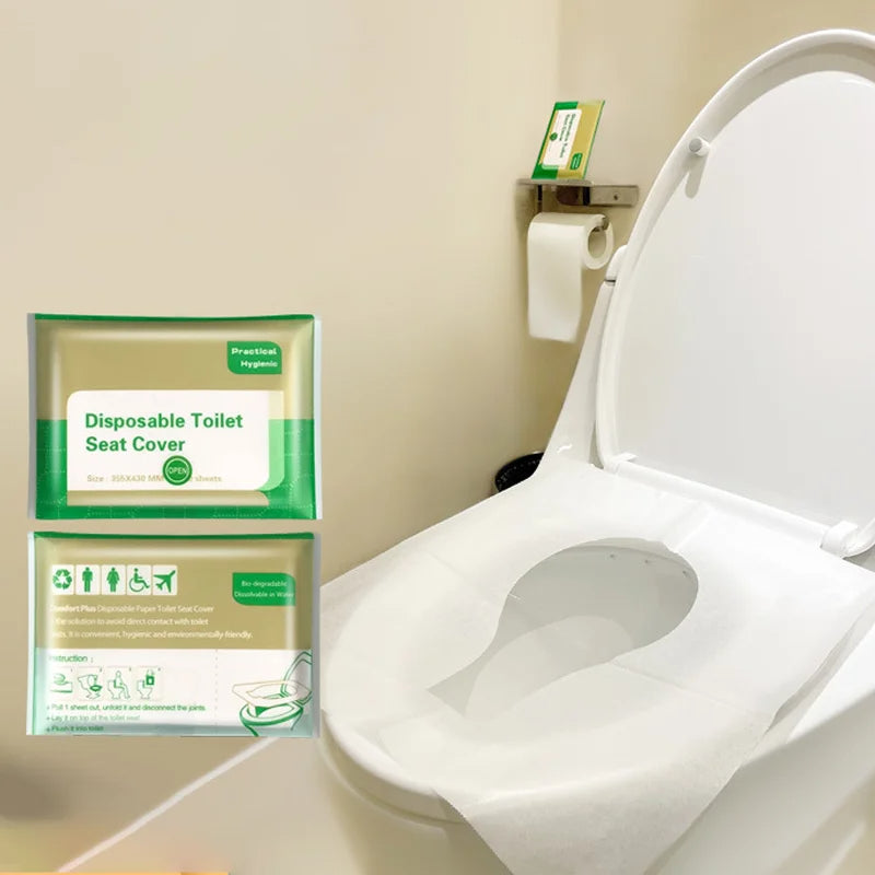 🟡 10 Fundas desechables para asiento de inodoro