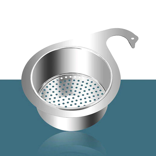 🟡 Colador de fregadero lavaplatos en forma de cisne en acero inoxidable, cesta filtrable, organizador multifuncional, cesta de lavado de verduras y frutas en la cocina