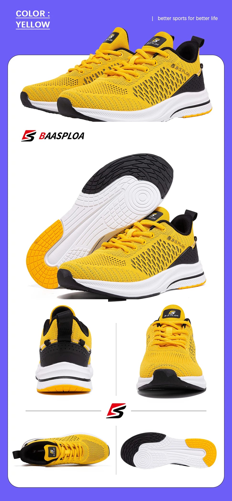 🟡 Tenis para correr ligeras para hombre, zapatillas informales de malla de diseñador con cordones, tenis para deportes al aire libre y gimnasio