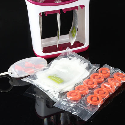 🟡 Set Exprimidor de comida para bebés recién nacidos, mascotas o el hogar, exprimidor de alimentos, bolsa de almacenamiento de suplementos, contenedor de alimentación para bebés, mascotas o el hogar