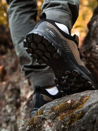 🟡 Nuevos zapatos antideslizantes resistentes al desgaste para senderismo para hombre, zapatos de viaje impermeables a la moda para exteriores, zapatillas cómodas para hombre
