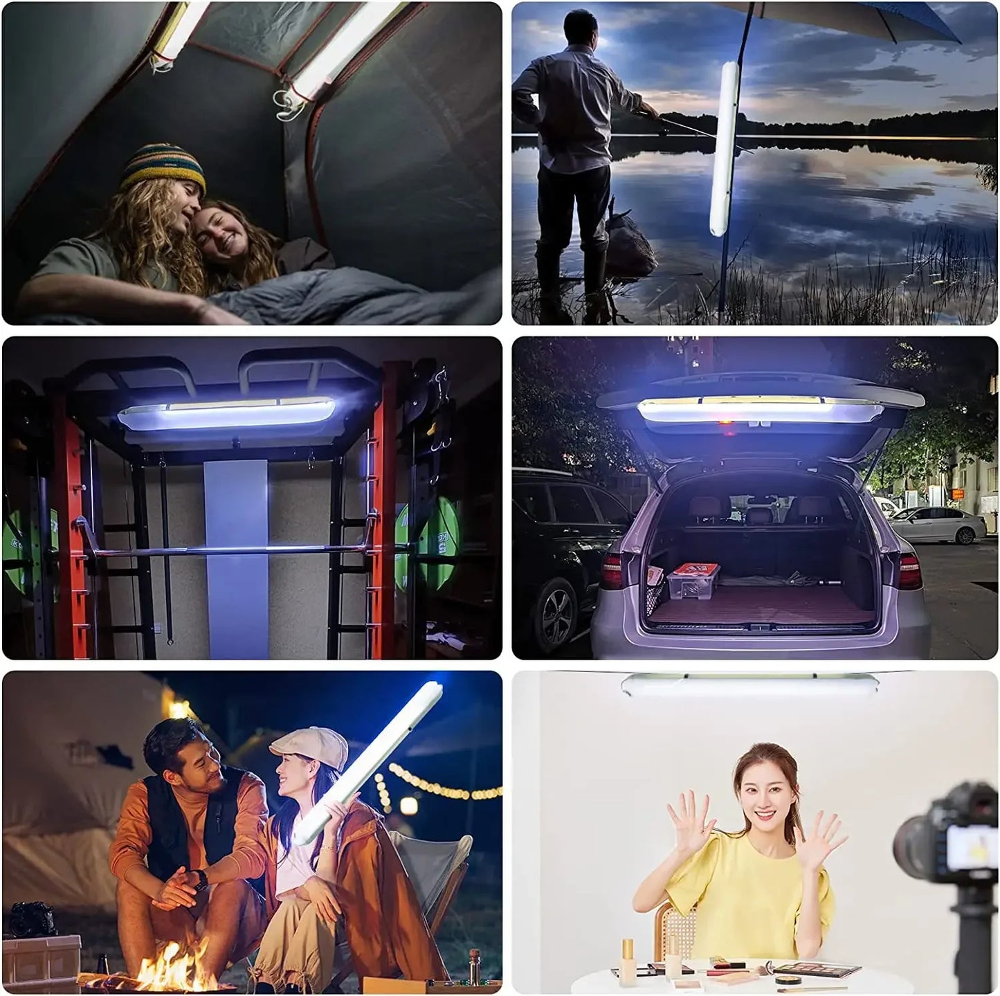 🟡 Luz LED inflable Solar, linterna magnética impermeable, iluminación portátil Flexible y ligera para acampar al aire libre o interiores
