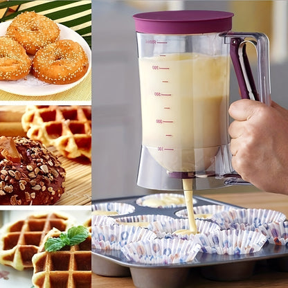 🟡Dispensador de Batería Versátil para Panqueques, Cupcakes y Más - Gadget de Cocina Plegable para Resultados de Horneado Perfectos