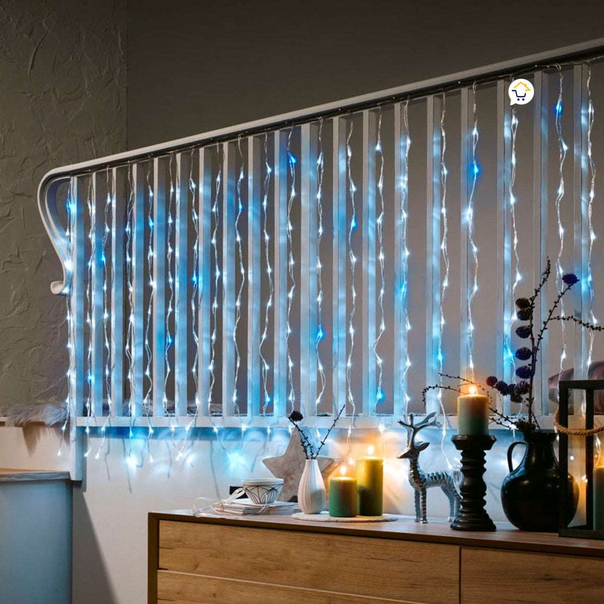 Cortina Luz Led 9mtsx1mt 360 Luces Navidad