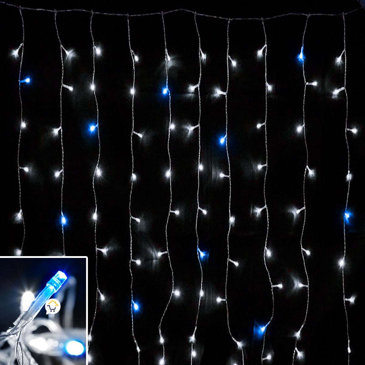 Cortina Luz Led 9mtsx1mt 360 Luces Navidad