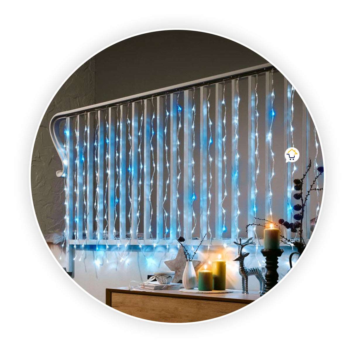 Cortina Luz Led 9mtsx1mt 360 Luces Navidad