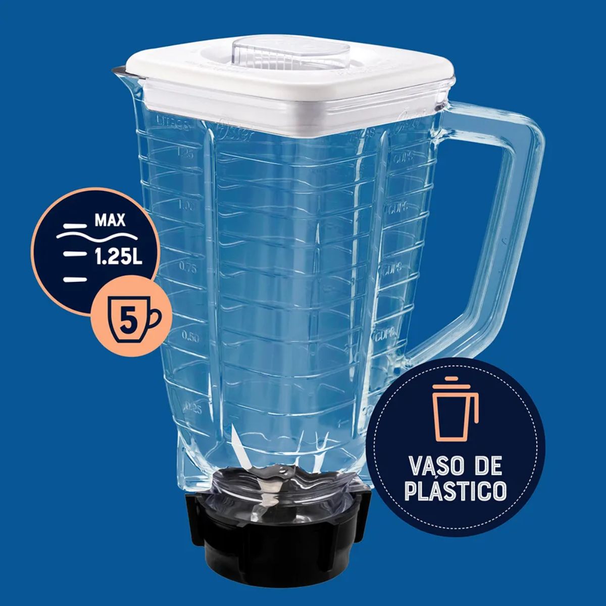 Licuadora Oster de plástico blanca