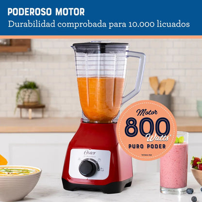 Licuadora Oster de plástico roja