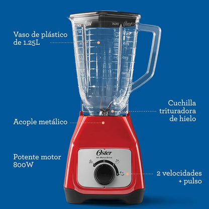 Licuadora Oster de plástico roja