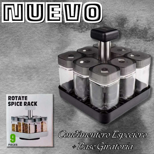 Condimentero Especiero + Base Giratoria