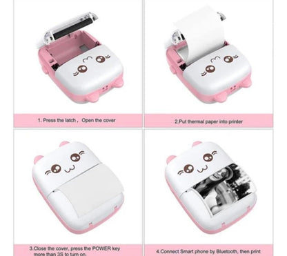 Mini Impresora Térmica + 6 Rollos Papel Térmico