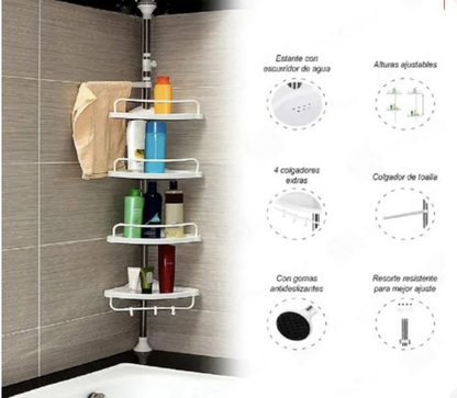 Organizador Esquinero Baño Hasta 2.60mts