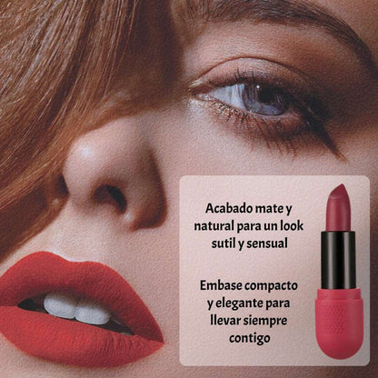 Labial Mate Larga Duración X6 unidades en bala