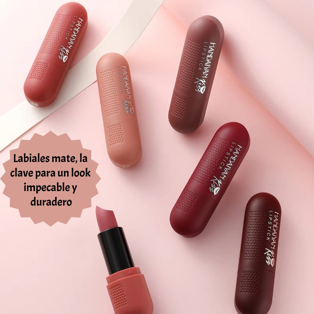 Labial Mate Larga Duración X6 unidades en bala