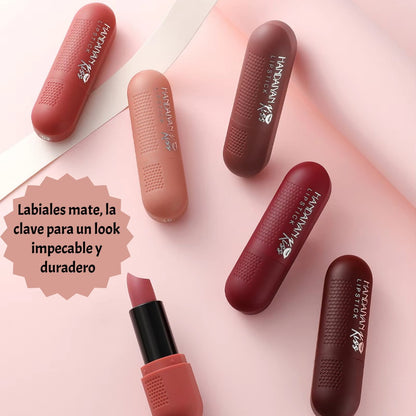 Labial Mate Larga Duración X6 unidades en bala