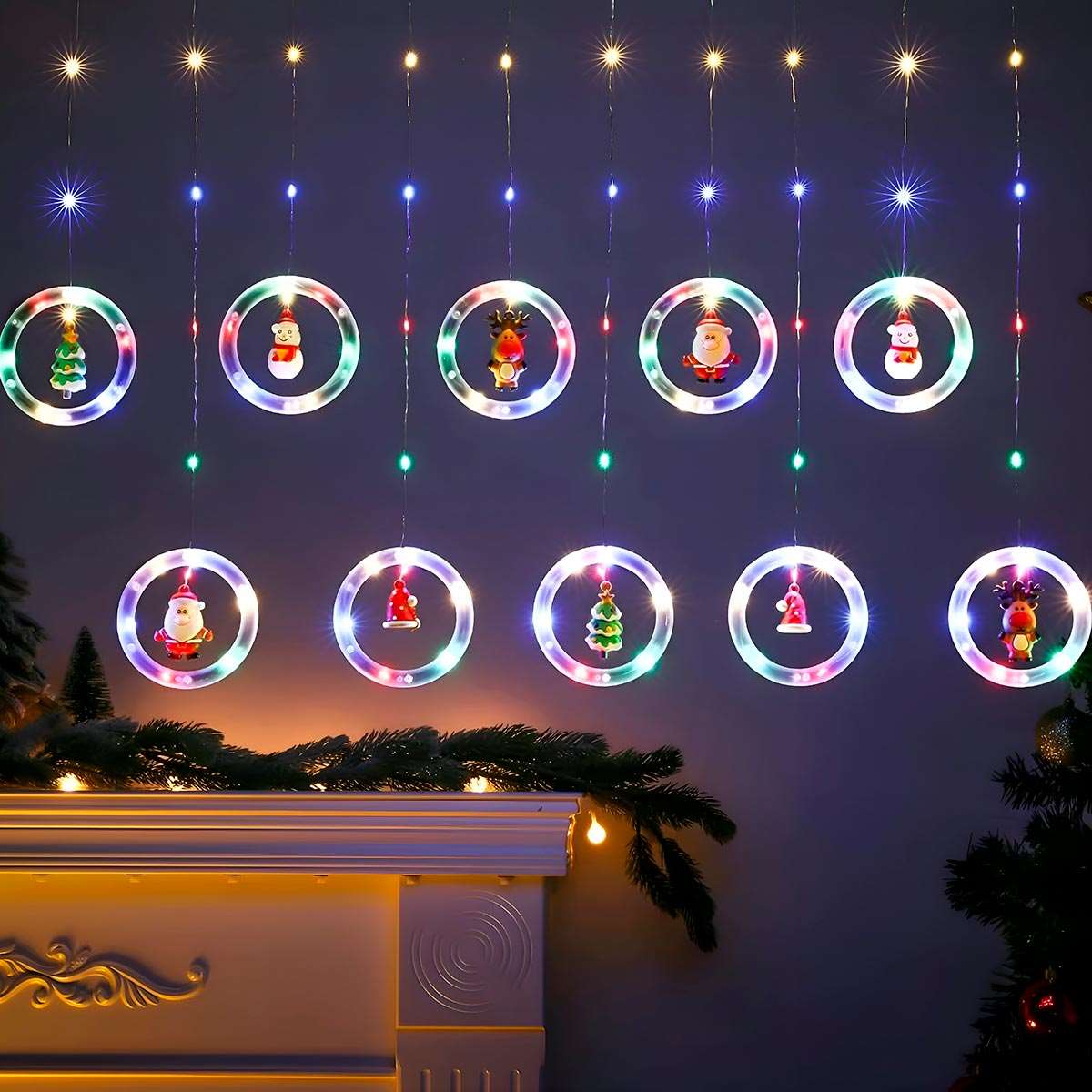 Cortina Led Intercalada 3Mts Navidad