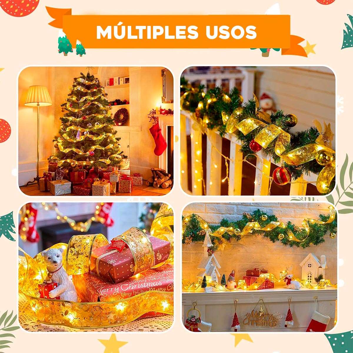 Cinta Led Navidad 5 Mts Decoración