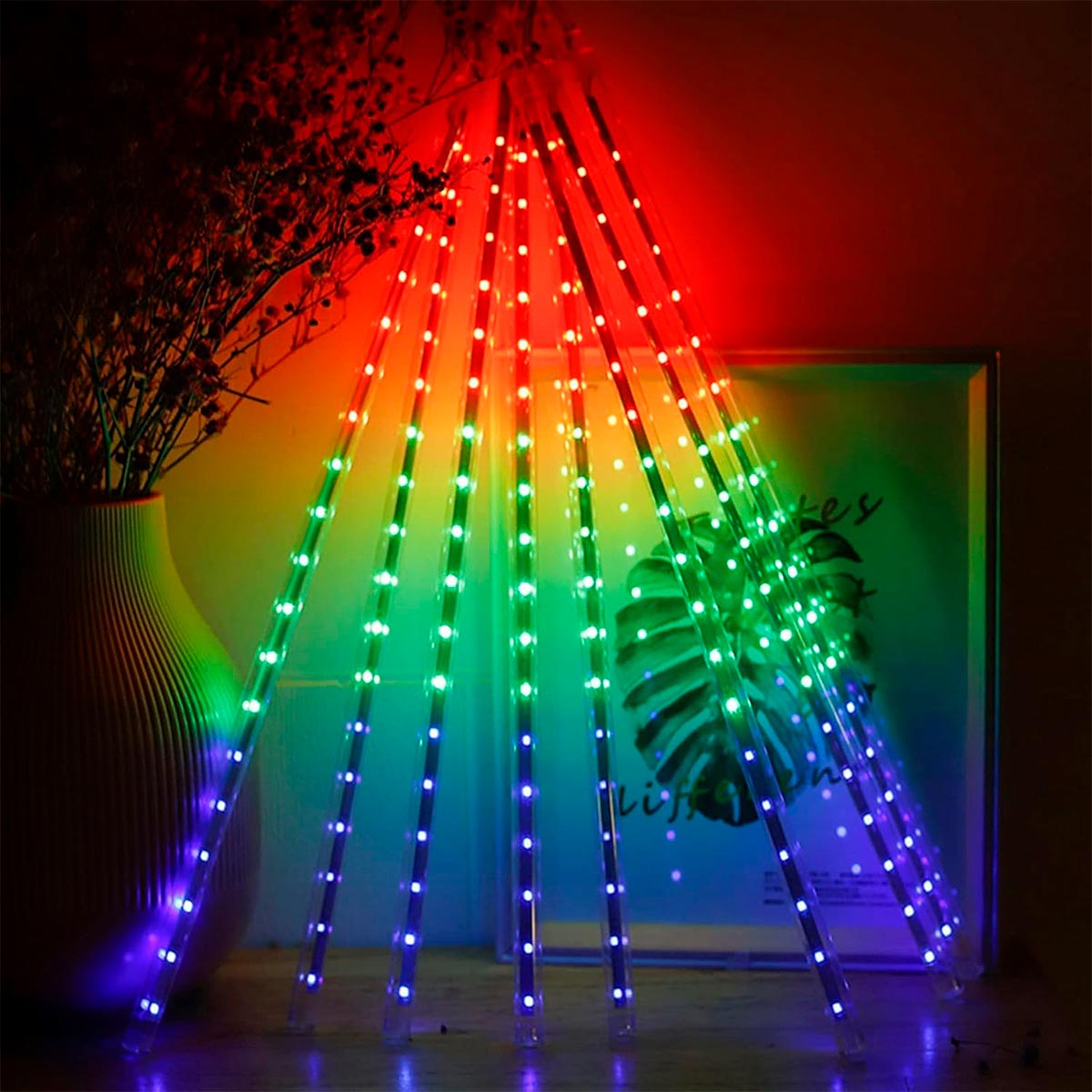 Luces Led Meteoro Solares Navidad 3 Mts