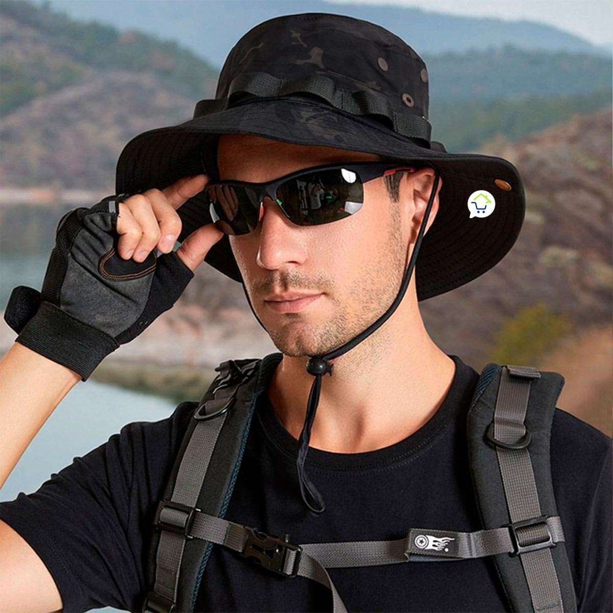 Combo Caña de Pescar+ Estuche+ Sombrero Boonie