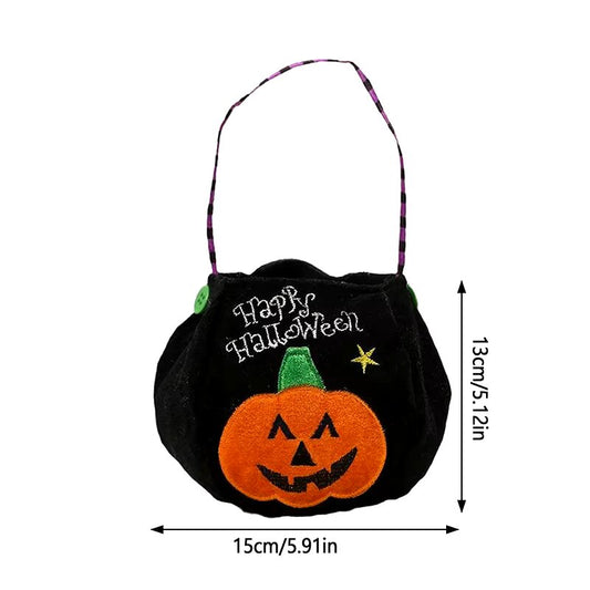 Mini Cesta Bolsa Calabaza de Halloween