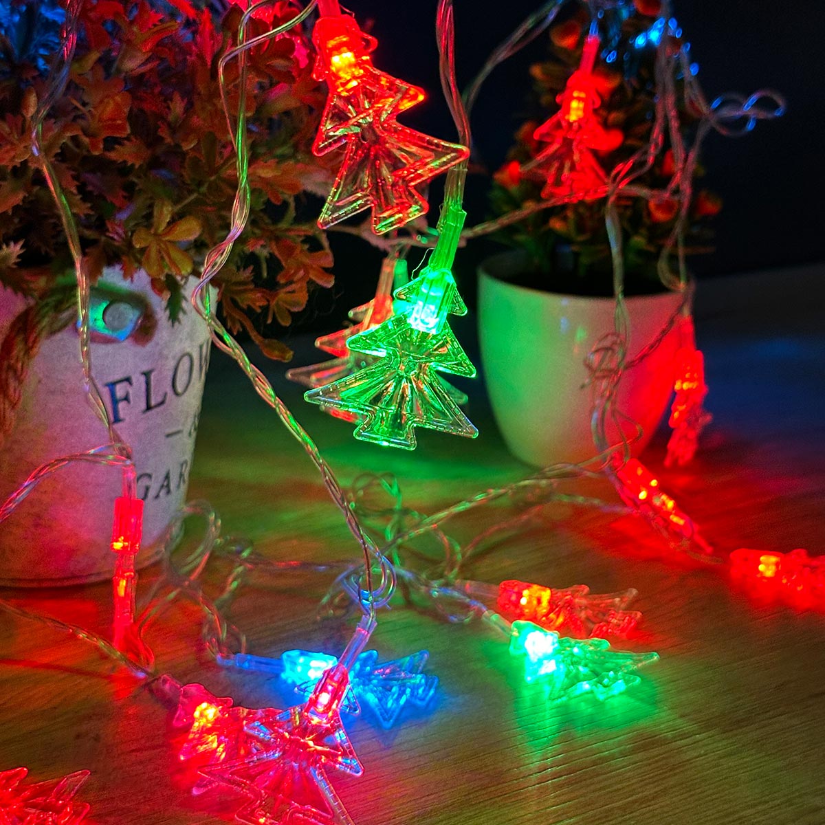 Luz Led 4 Mts Navidad Árboles