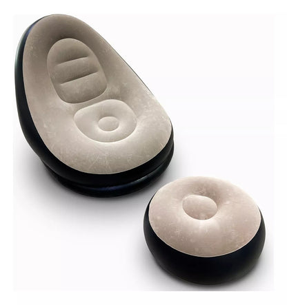 Sillón inflables Reclinable + Puff