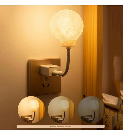 Lámpara Luz Led Luna Con Usb Decoración Flexible