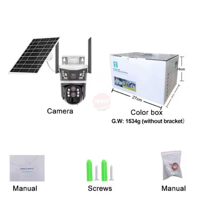 Cámara Solar Doble Lente Wifi | Sim Card |12mpx | HD
